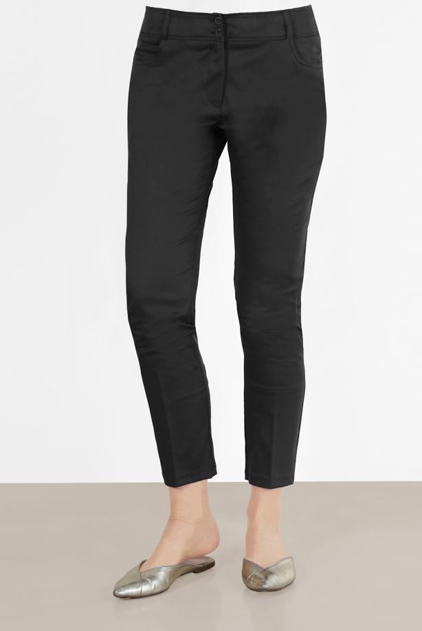 Tesettür giyim SİYAH ALVİNA DAR PAÇA PANTOLON 70174	 - TRENDTESETTÜR