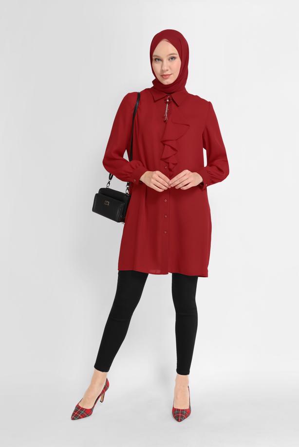 Tesettür giyim SİYAH ALVİNA YÜKSEK BEL PANTOLON 70206-1 - TRENDTESETTÜR