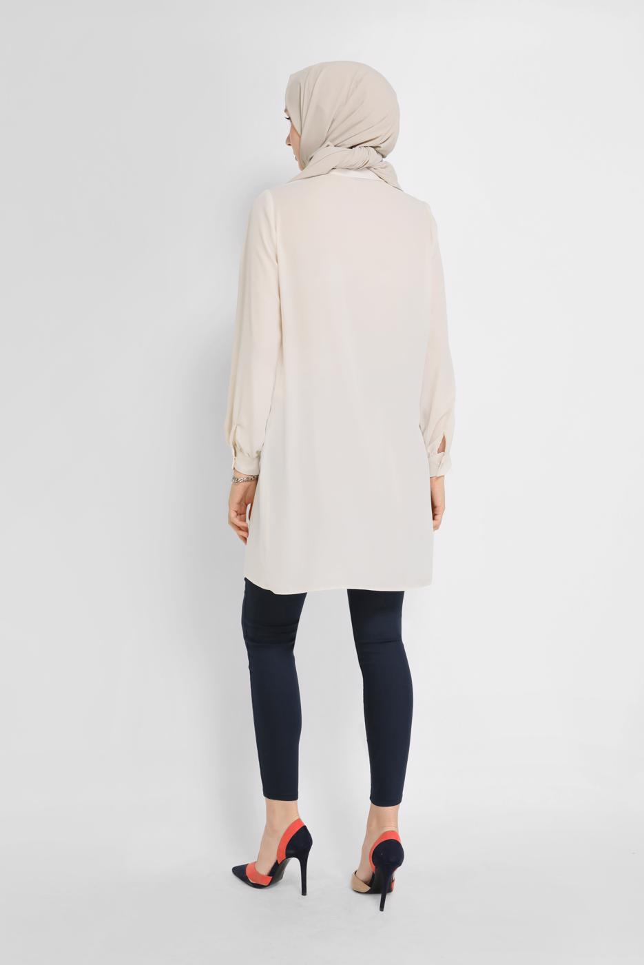 Vêtements hijab BLEU MARINE PANTALON TAILLE HAUTE ALVİNA 70206-1