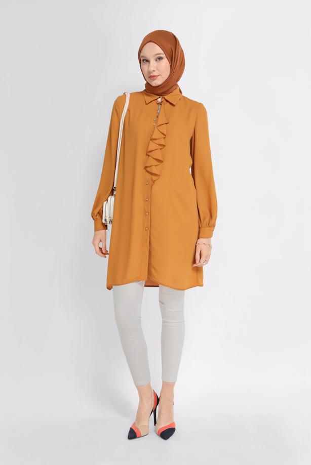 Hijab clothing BEIGE ALVİNA HIGH WAIST TROUSERS 70206-1 - TRENDTESETTÜR