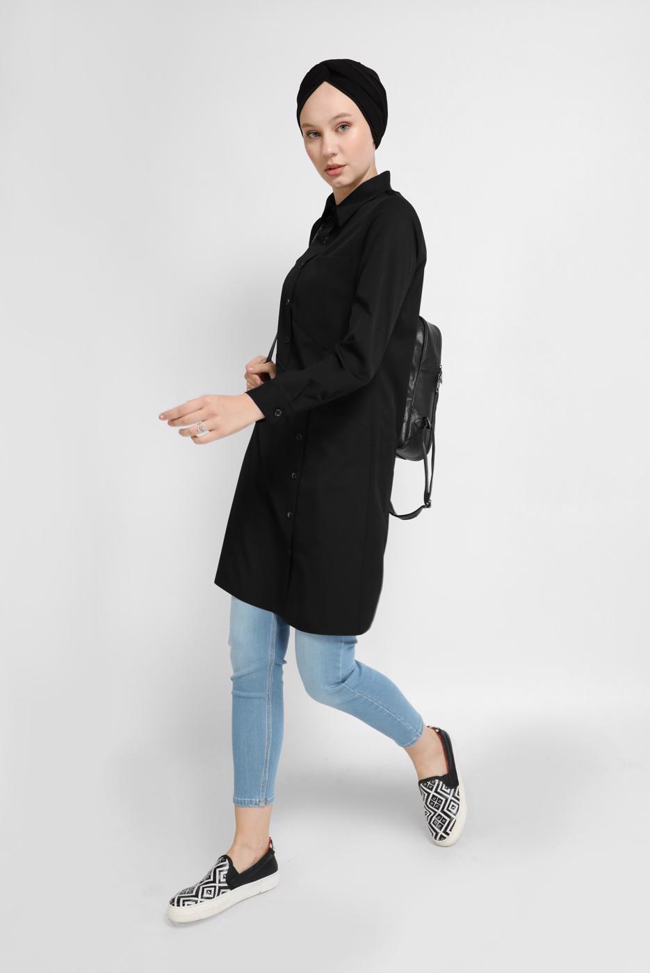 Vêtements hijab BLEU ALVİNA PANTALON EN DENIM À JAMBE SKINNY 70209-1