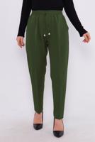 Vêtements hijab KAKI PANTALON À TAILLE ÉLASTIQUE T 80004