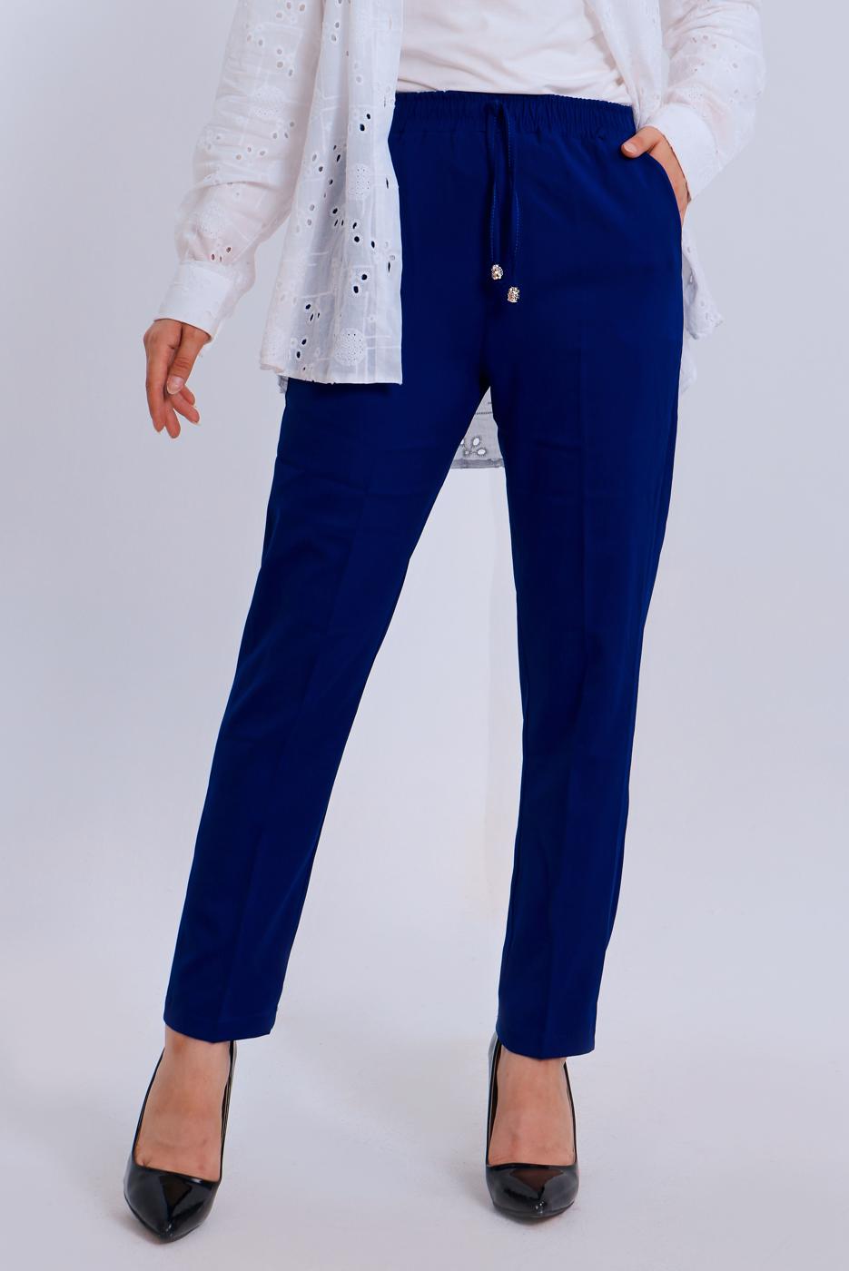 Vêtements hijab BLEU MARINE PANTALON À TAILLE ÉLASTIQUE T 80004