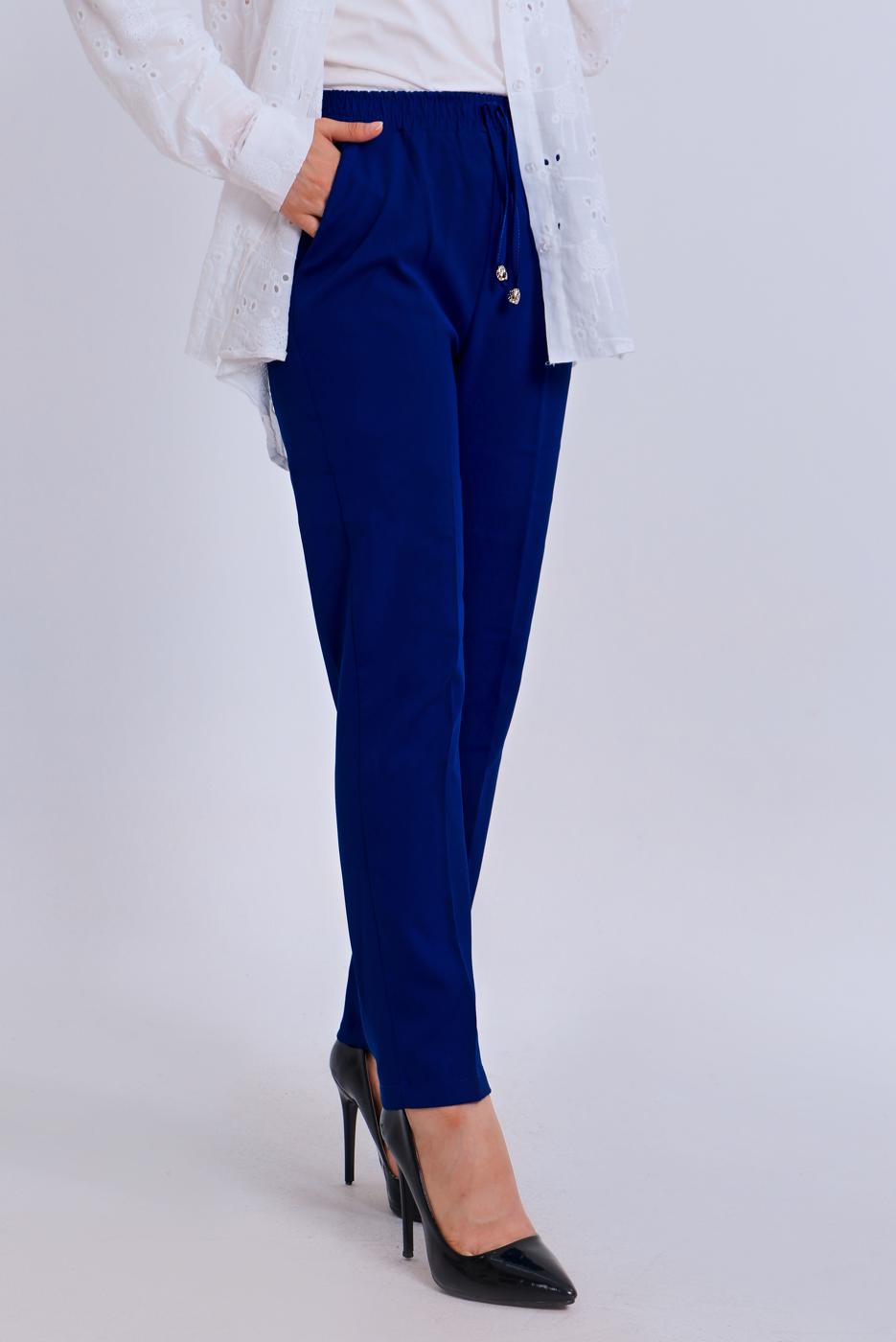 Vêtements hijab BLEU MARINE PANTALON À TAILLE ÉLASTIQUE T 80004