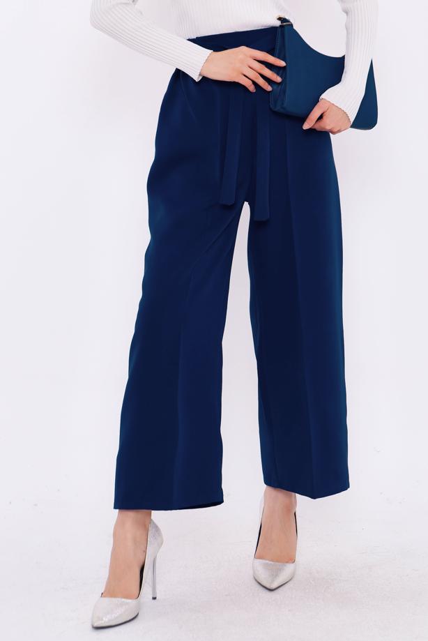 Tesettür giyim LACİVERT GENİŞ PAÇA PANTOLON T 80079 - TRENDTESETTÜR