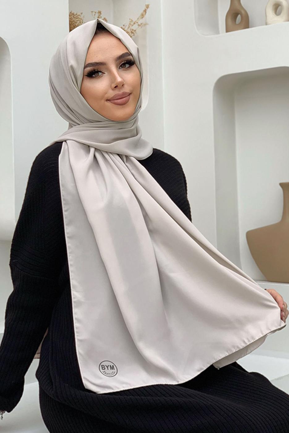 Tesettür giyim BEJ MEDİNE İPEGİ ŞAL T 0502