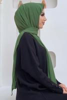 Tesettür giyim YEŞİL MEDİNE İPEGİ ŞAL T 0502