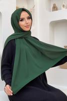 Tesettür giyim YEŞİL MEDİNE İPEGİ ŞAL T 0502