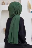 Tesettür giyim YEŞİL MEDİNE İPEGİ ŞAL T 0502