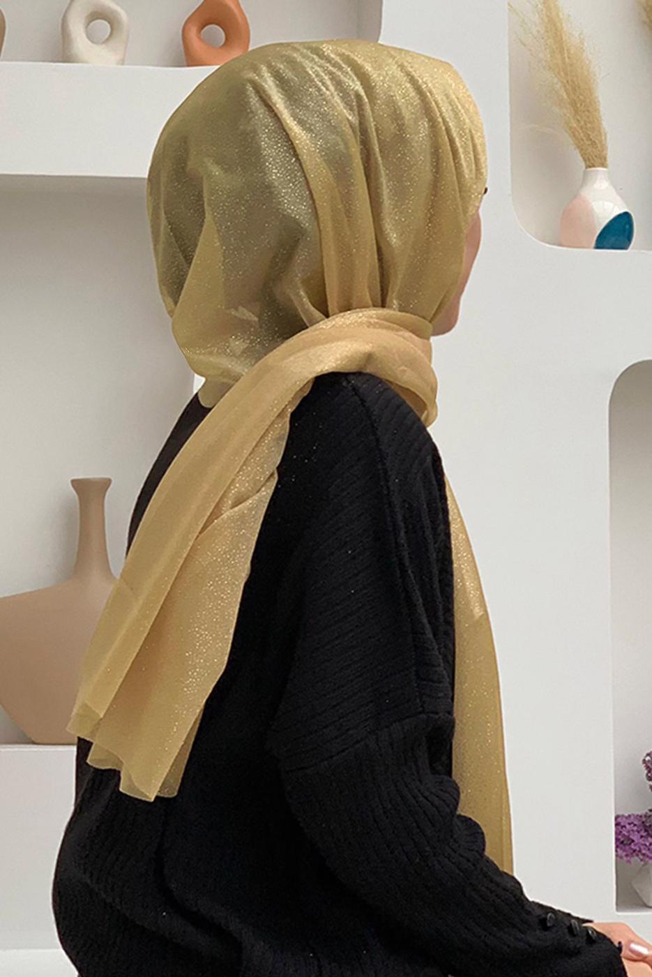 Tesettür giyim TABA SİMLİ ŞAL T 0602