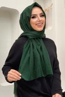 Tesettür giyim YEŞİL SİMLİ ŞAL T 0602