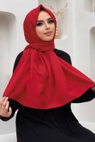 Tesettür giyim KIRMIZI CAZ ŞAL T 1502