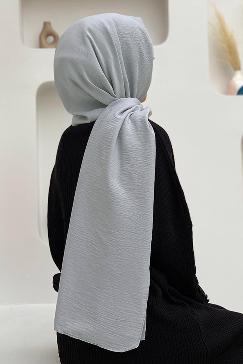 Tesettür giyim GRİ CAZ ŞAL T 1502