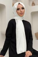 Tesettür giyim EKRU CAZ ŞAL T 1502
