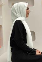 Tesettür giyim EKRU CAZ ŞAL T 1502