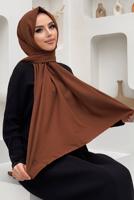 Tesettür giyim KAHVE CAZ ŞAL T 1502