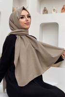 Tesettür giyim VİZON CAZ ŞAL T 1502