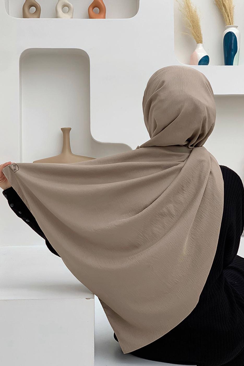 Tesettür giyim VİZON CAZ ŞAL T 1502