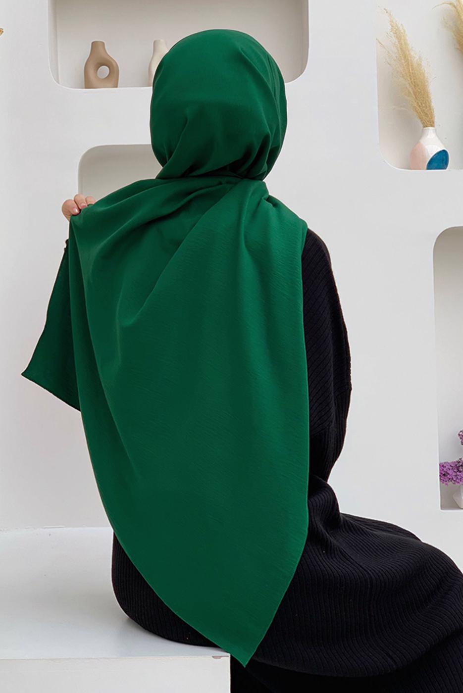 Tesettür giyim YEŞİL CAZ ŞAL T 1502
