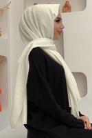 Vêtements hijab CRÈME CHÂLE ASPECT LIN T 2502