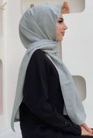 Tesettür giyim GRİ KETEN GÖRÜNÜMLÜ ŞAL T 2502