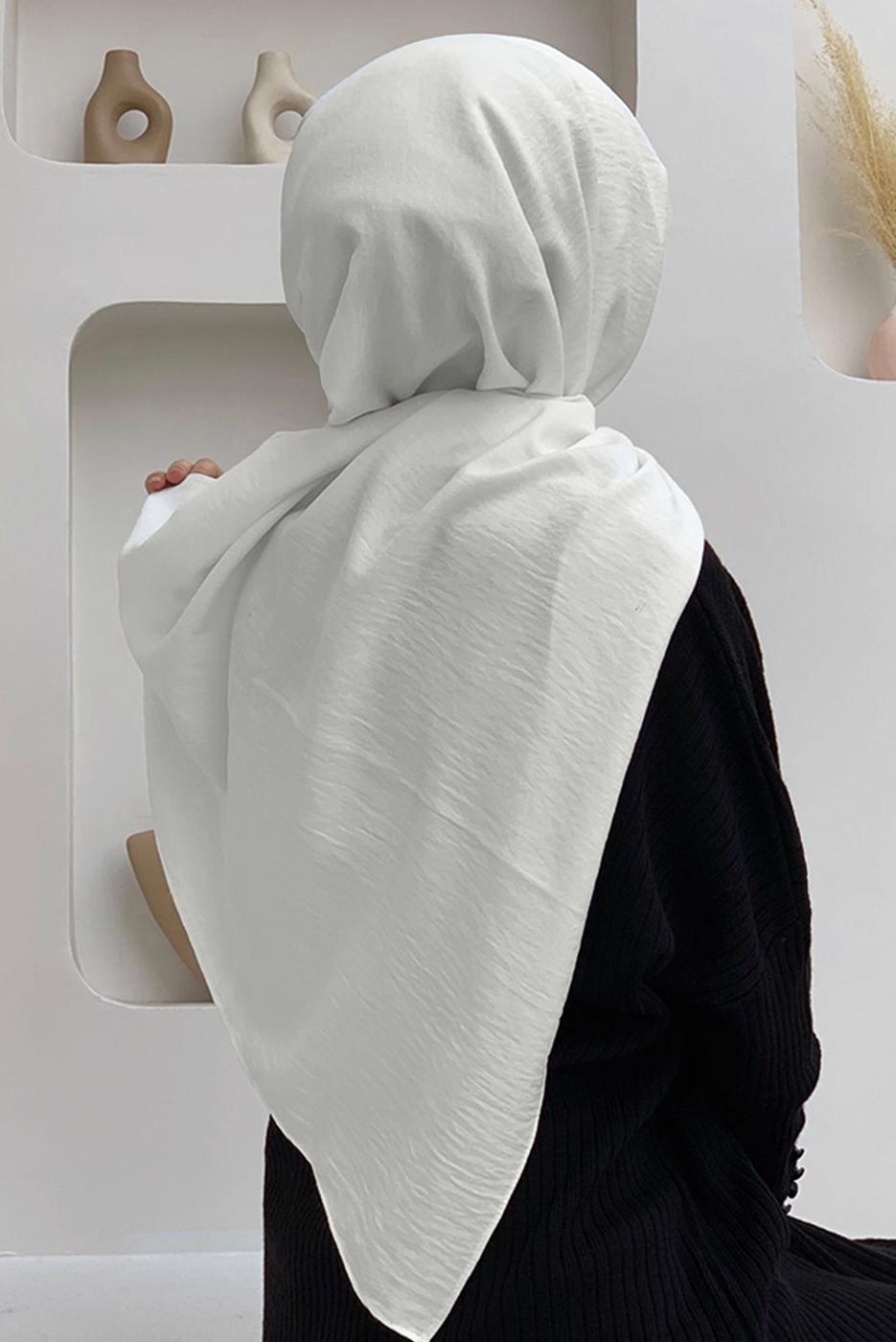 Hijab clothing ECRU LINEN LOOKING SHAWL T 2502