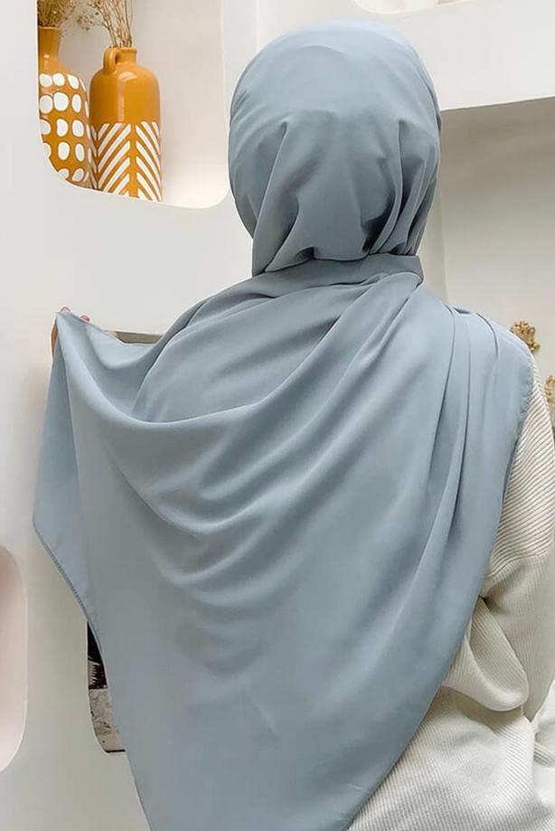 Vêtements hijab GRIS CHÂLE DROIT T 5202 - TRENDTESETTÜR