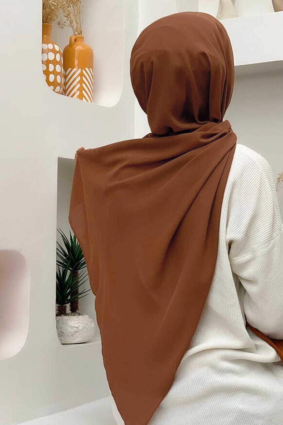 Tesettür giyim TABA DÜZ ŞAL T 5202