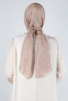 Tesettür giyim BEJ ALVİNA BAMBU KRAŞ ŞAL T 8145