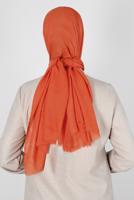 Tesettür giyim TURUNCU ALVİNA BAMBU KRAŞ ŞAL T 8145