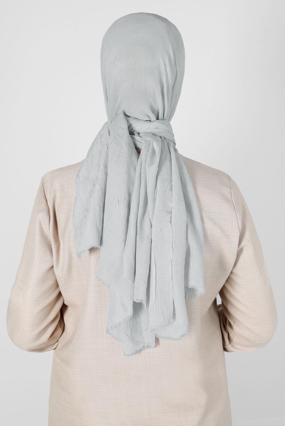 Vêtements hijab ARGENT CHÂLE EN BAMBOU ALVİNA T 8145