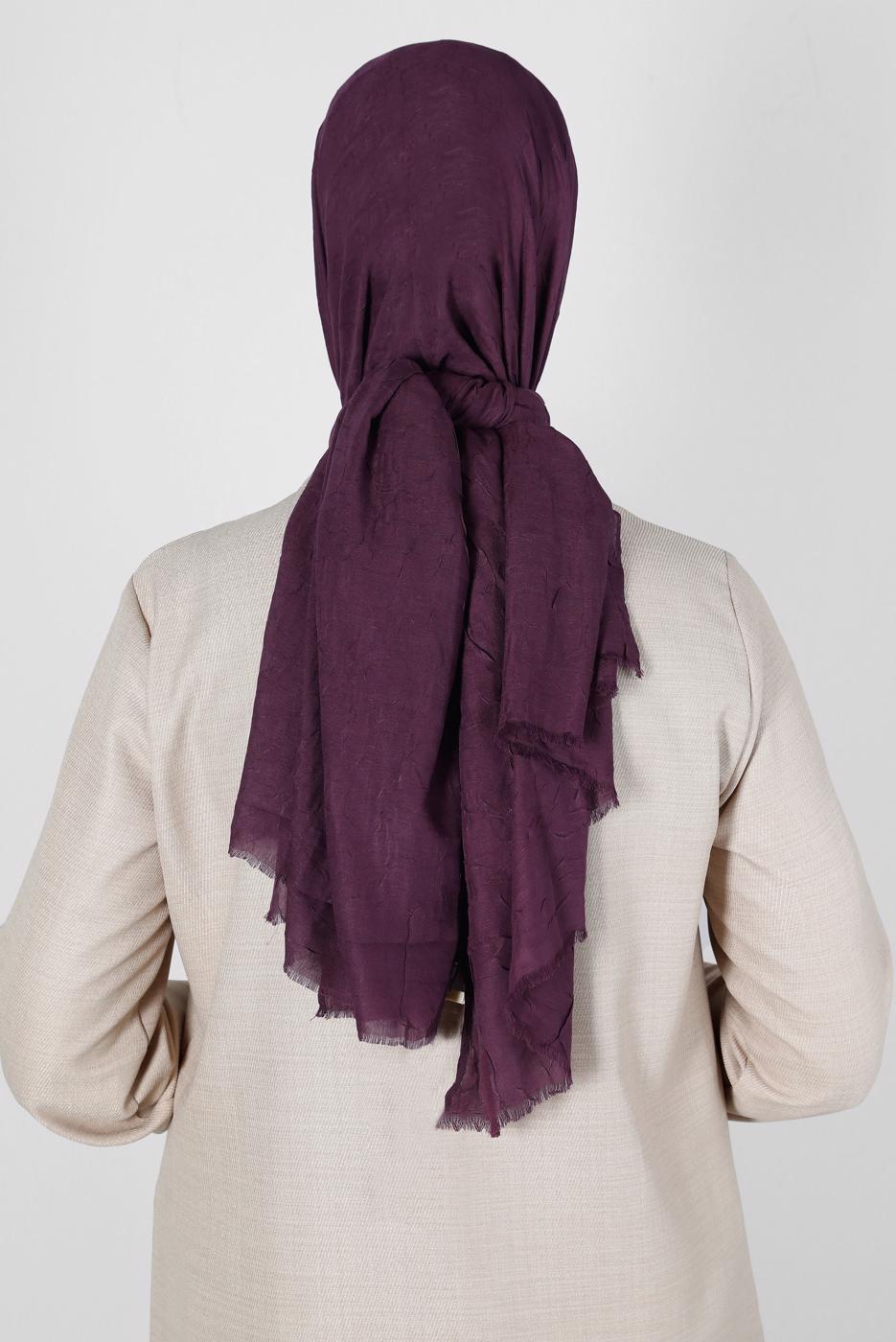 Tesettür giyim MÜRDÜM ALVİNA BAMBU KRAŞ ŞAL T 8145