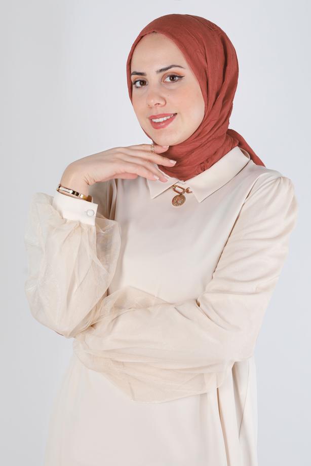 Hijab-Kleidung TABA ALVİNA BAMBU KRAŞ ŞAL T 8145 - TRENDTESETTÜR
