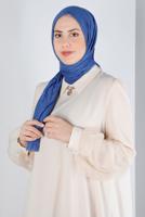 Tesettür giyim LACİVERT ALVİNA BAMBU KRAŞ ŞAL T 8145