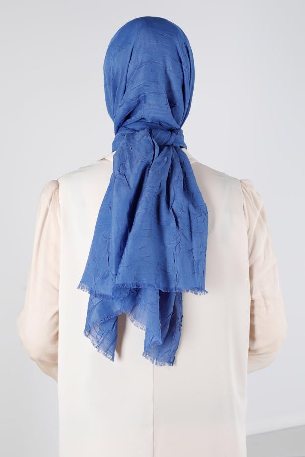 Hijab clothing NAVY BLUE ALVİNA BAMBOO SHAWL T 8145 - TRENDTESETTÜR