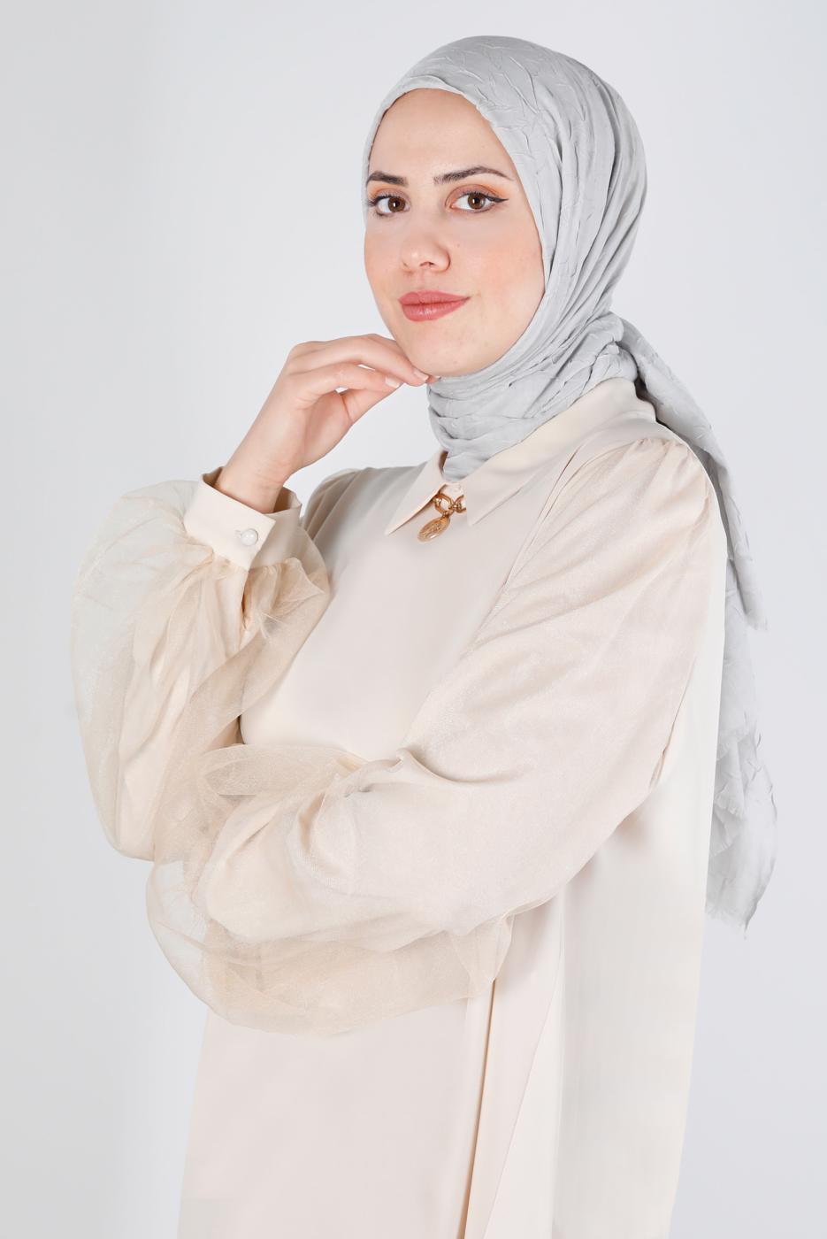 Hijab clothing BEIGE ALVİNA BAMBOO SHAWL T 8145