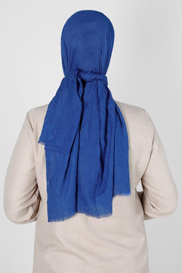 Vêtements hijab BLEU MARINE CHÂLE EN BAMBOU ALVİNA T 8145 - TRENDTESETTÜR