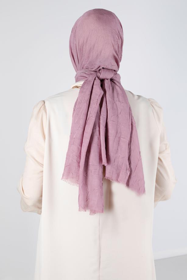 Hijab-Kleidung ROSA ALVİNA BAMBU KRAŞ ŞAL T 8145 - TRENDTESETTÜR