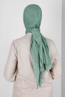 Tesettür giyim YEŞİL ALVİNA BAMBU KRAŞ ŞAL T 8145