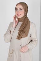 Tesettür giyim VİZON ALVİNA BAMBU KRAŞ ŞAL T 8145