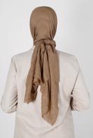 Tesettür giyim VİZON ALVİNA BAMBU KRAŞ ŞAL T 8145