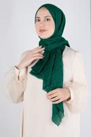 Tesettür giyim YEŞİL ALVİNA BAMBU KRAŞ ŞAL T 8145