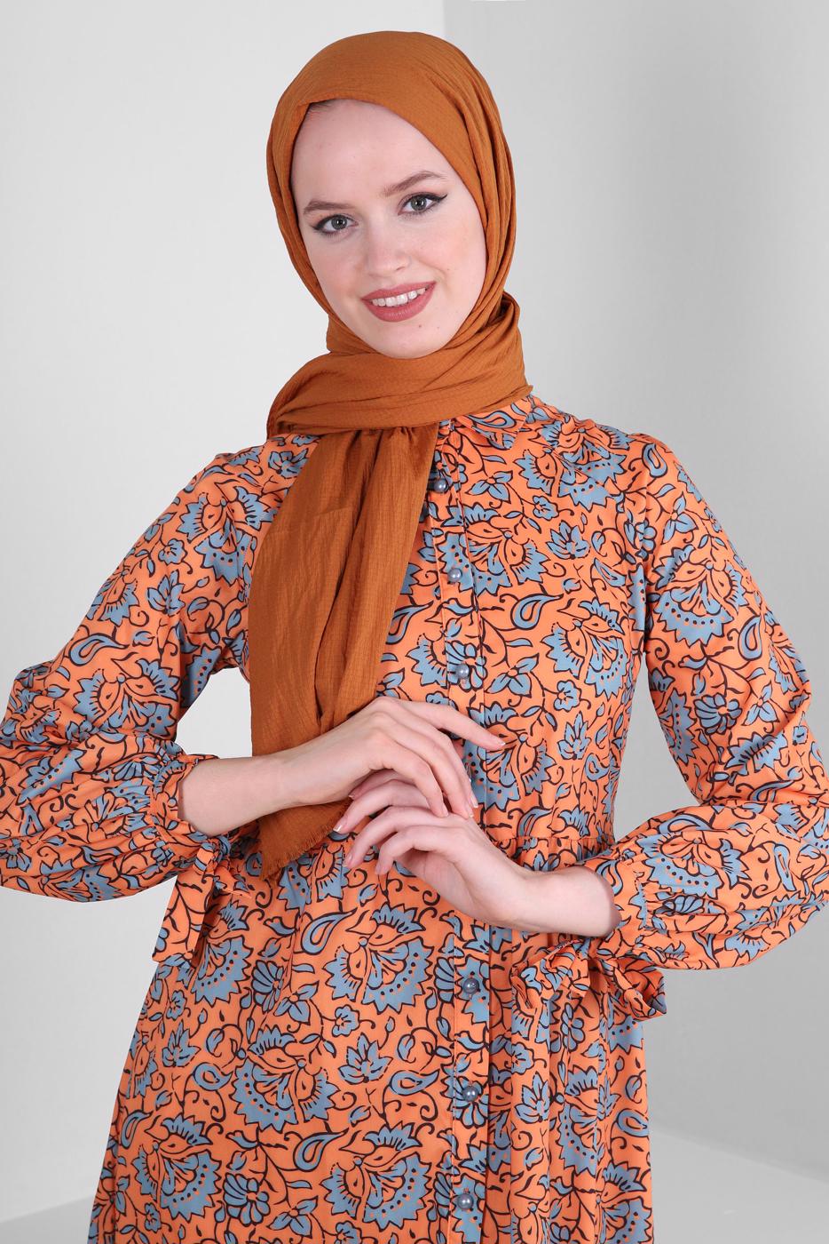 Hijab clothing ORANGE ALVINA STRAIGHT SHAWL T 8236