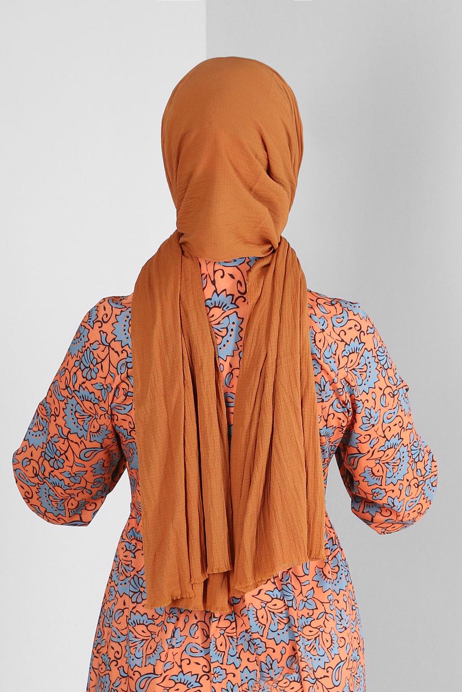 Hijab clothing ORANGE ALVINA STRAIGHT SHAWL T 8236