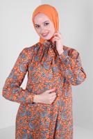 Tesettür giyim TURUNCU ALVİNA DÜZ ŞAL T 8236