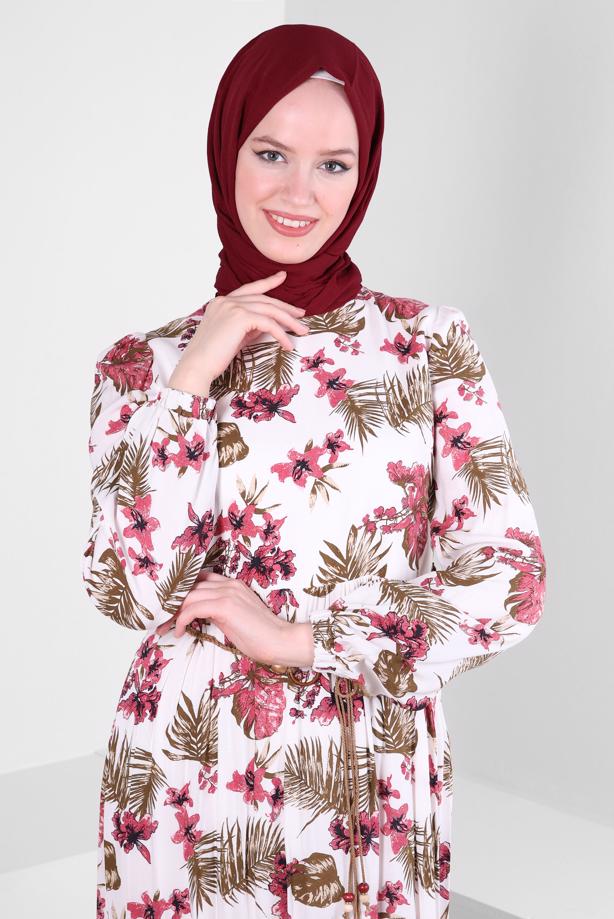 Vêtements hijab ROUGE BORDEAUX CHÂLE DROIT ALVINA T 8236 - TRENDTESETTÜR