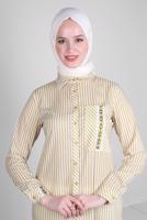 Tesettür giyim EKRU ALVİNA DÜZ ŞAL T 8236