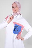 Tesettür giyim PUDRA ALVİNA DÜZ ŞAL T 8236