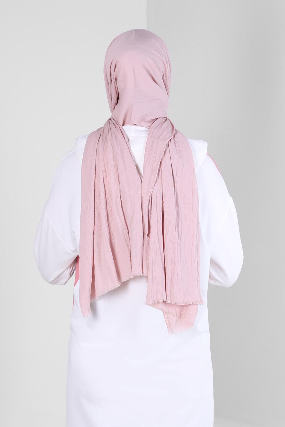 Tesettür giyim PUDRA ALVİNA DÜZ ŞAL T 8236