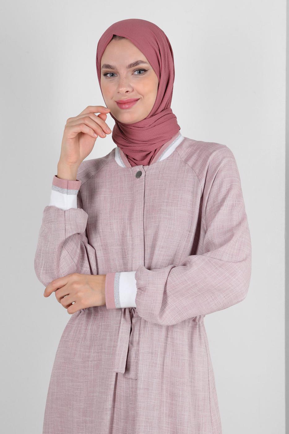 Tesettür giyim PEMBE ALVİNA DÜZ ŞAL T 8236